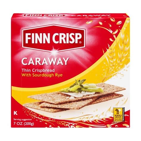 Finn Crisp Thin Rye Crispbread Caraway 7 Oz