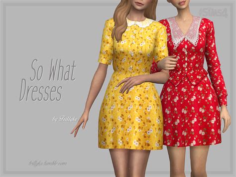 The Sims Resource Trillyke So What Dresses