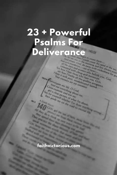 23 Powerful Psalms For Deliverance Faith Victorious