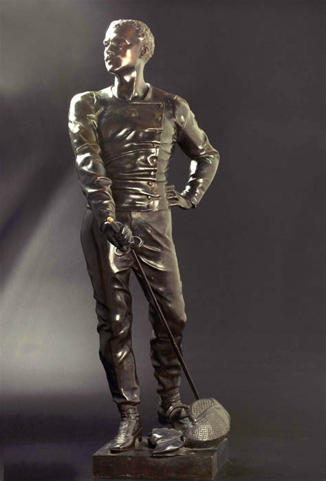 At Auction Luca Madrassi Th Century French Bronze Sculpture Of Fencer By Luca Madrassi