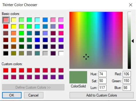 Tkinter Color Chooser Coderslegacy