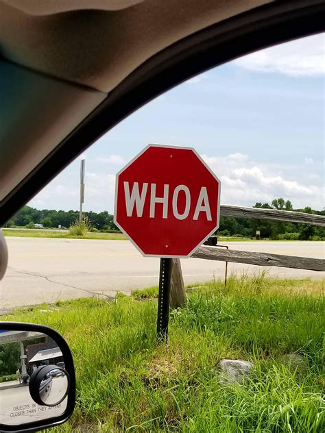 This Stop Sign Says Whoa Instead Of Stop Ifttt2tzd2ql Stop