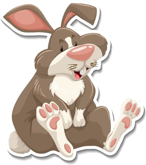 Rabbit Cartoon Character On White Background 4195712 Vector Art At Vecteezy