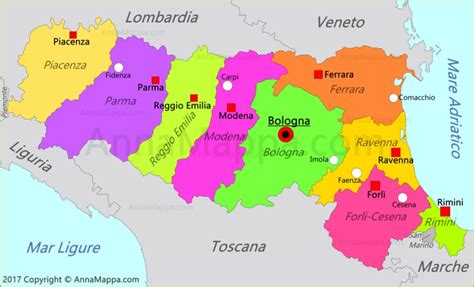 Mappa carta stradale aci turistica emilia romagna buone condizioni generali. Mappa Emilia-Romagna | Italia - AnnaMappa.com