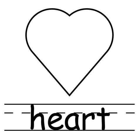 Heart Shapes To Colour Clip Art Library