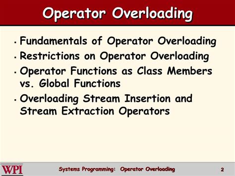 Ppt Operator Overloading In C Powerpoint Presentation Id 468140