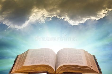 Open Bible Stock Image Image Of Worship Clouds Christ 65967185