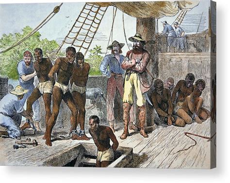 African Slaves Being Taken On Board Ship Bound For Usa Acrylic Print By