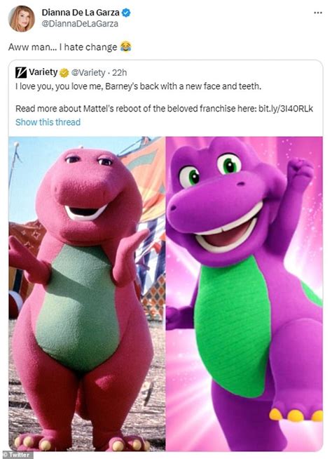 That Face Is Unsettling As Hell Barney Fans Slam The Purple Dinosaur