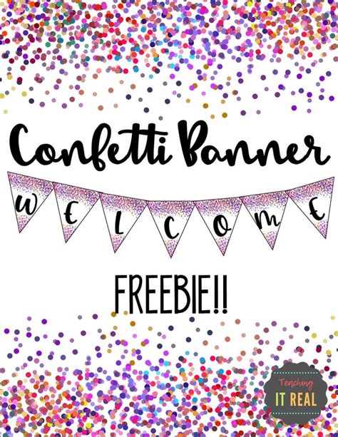 Free Welcome Banner Confetti Theme Welcome Banner Confetti Theme