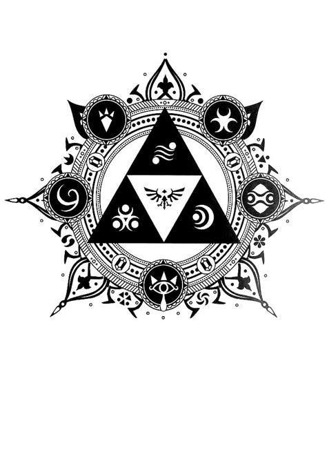The Legend Of Zelda Black And White Designed By Luke Alessi Zelda