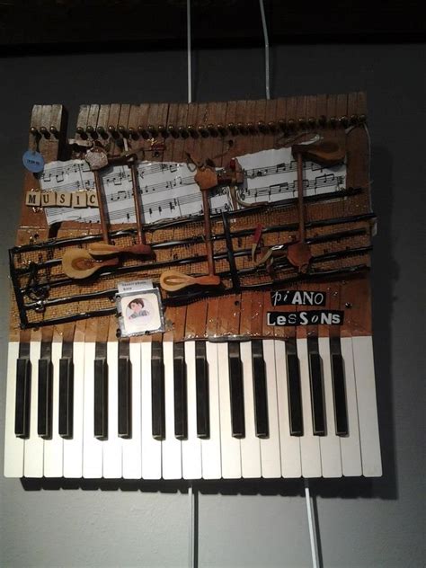 Recycled Piano Art Made From Vintage Piano Keys And Hammers