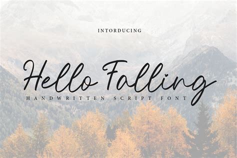 Hello Falling Font By Letterfandstudio · Creative Fabrica