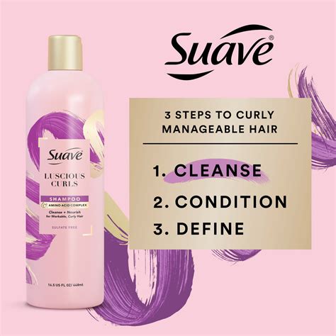 Buy Suave Pink Luscious Curls Curl Defining Shampoo With Amino Acid