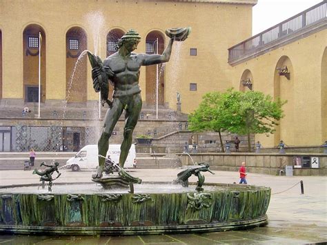Sweden Gothenburg Poseidon Statue By Carl Milles An Oft Flickr