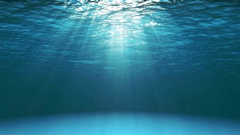 Dark Blue Ocean Surface Seen From Underwater Looped Slow Motion Fractal