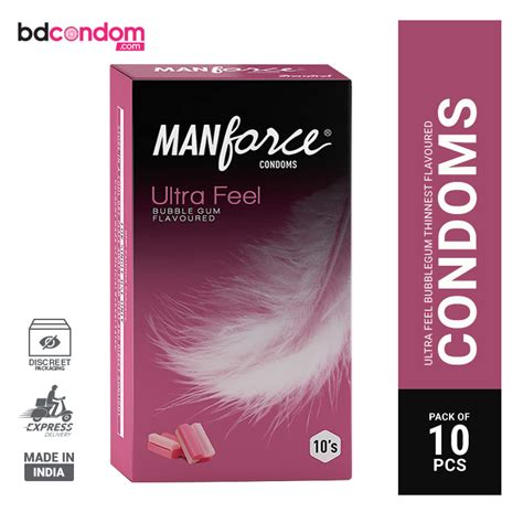 Manforce Ultra Feel Bubblegum Flavoured Condoms 10 S Pack