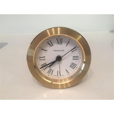 Tiffany And Co Brass Round Alarm Clock Chairish