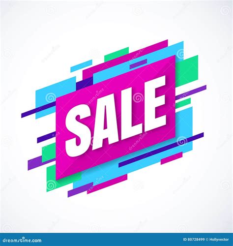 Sale Banner Colroful Abstract Shapes Stock Vector Illustration Of