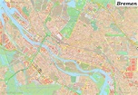 Große detaillierte stadtplan von Bremen