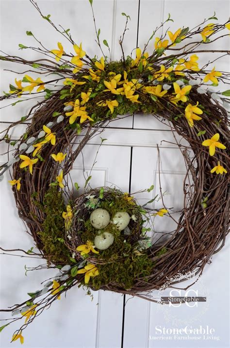FORSYTHIA WREATH DIY - StoneGable | Forsythia wreath, Diy ...