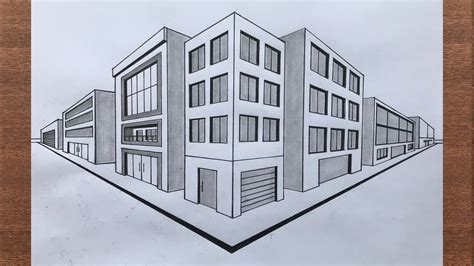 2 point perspective drawing step by step