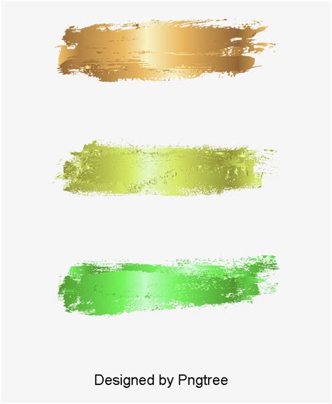 Vector Painted Gold Foil Vector Gold Brushwork Png Watercolor