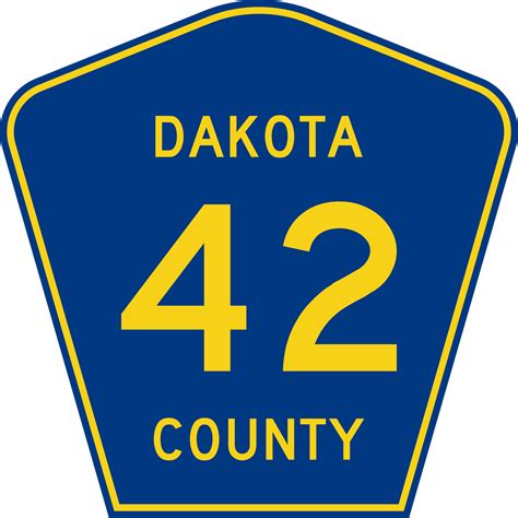 County Route 42 Dakota Sign Png Picpng