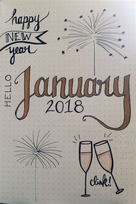 My January Cover Page I Drew Inspiration From Several Different