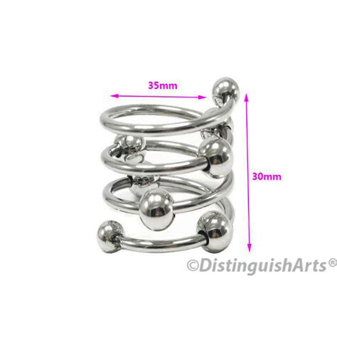 Male Spiral Winding Penile Spring Ring Cock Massage Beads Lock Etsy