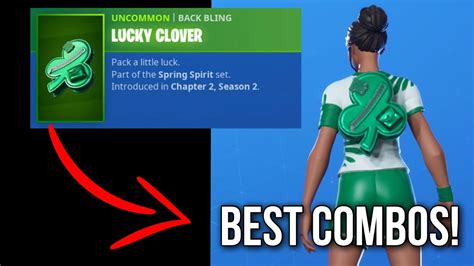 New Fortnite Lucky Clover Backbling Showcased With The Best Combos