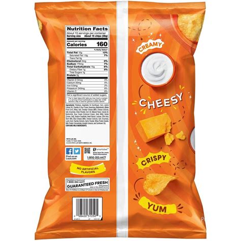 Lays® Cheddar And Sour Cream Flavored Potato Chips Pantry Snacks