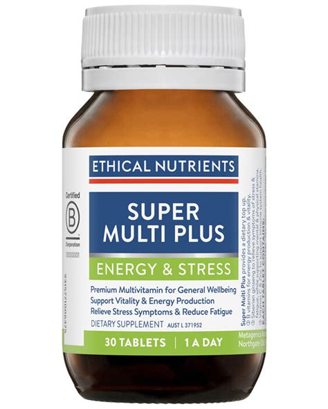 Ethical Nutrients Super Multi Plus 30 Tablets Davey Street Discount