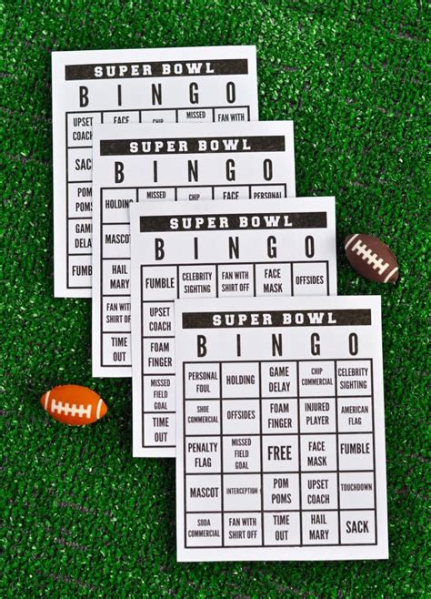 Super Bowl Party Free Printable Super Bowl Bingo Make