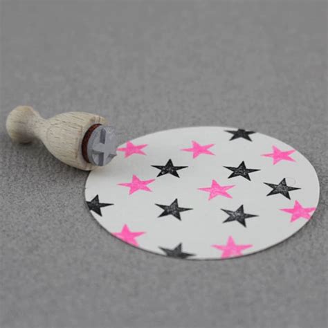 Mini Star Rubber Stamp By Perlenfischer Artcuts