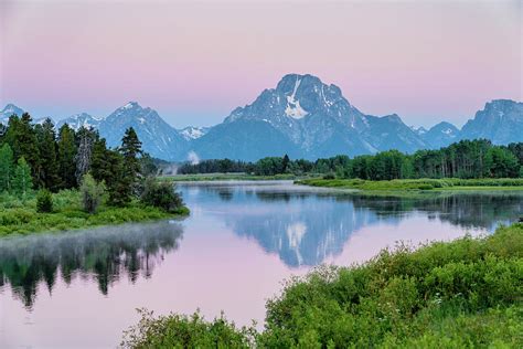 Oxbow Bend At Grand Teton National Park During Sunrise Photograph By