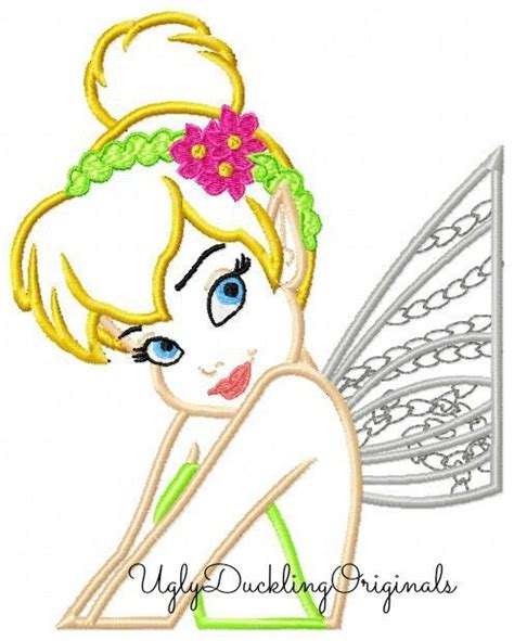Tinkerbell Fairy Machine Embroidery Applique Design Digital Download