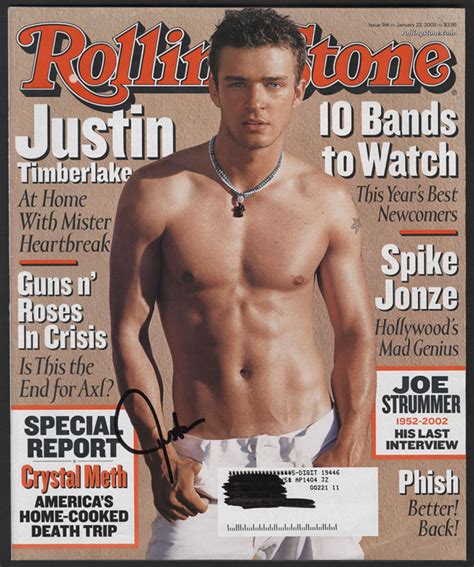 Lot Detail Justin Timberlake Signed Rolling Stone Magazine