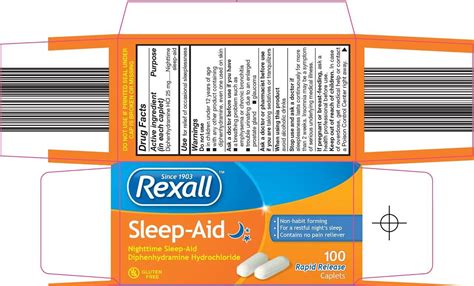 Rexall Sleep Aid Dolgencorp Llc Diphenhydramine Hydrochloride 25mg