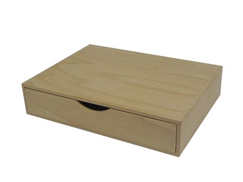 A4 Single Wooden Drawer Box Desktop Office Desk Storage Decoupage