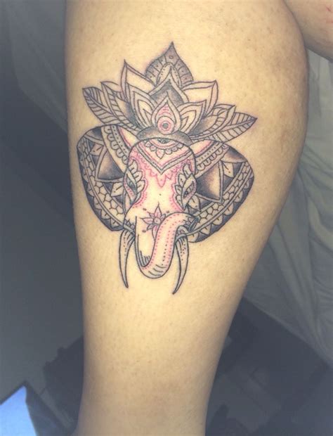 Elephant And Mandalay Tattoo For Good Luck And Balance