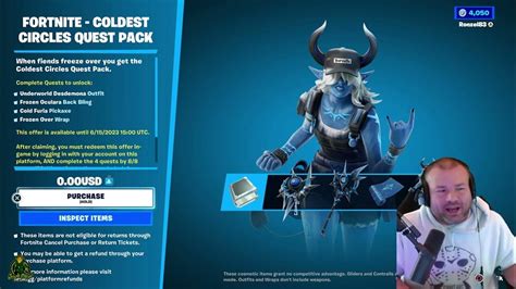 Free Fortnite Coldest Circles Quest Pack And Underwolrd Desdemona Skin
