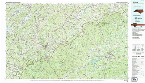 Boone Topographical Map 1100000 North Carolina Usa