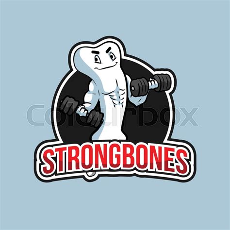 Strong Bones Illustration Design Stock Vector Colourbox