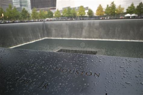 Reflecting Pool At National September 11 Memorial Editorial Stock Photo