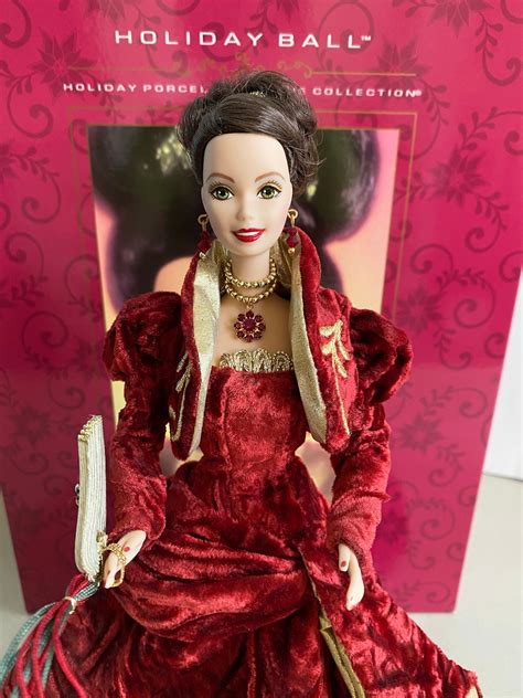Holiday Ball Porcelain Barbie Doll Limited Edition Holiday Etsy