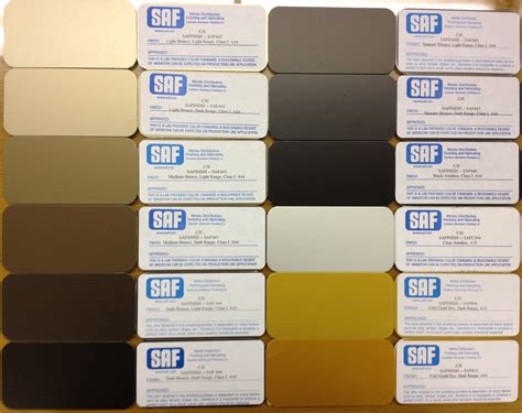 Us Anodizing Color Chart