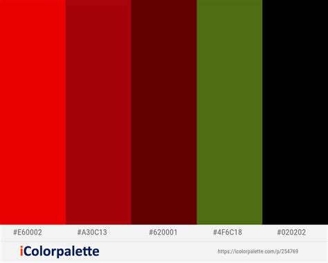 Movie Color Palette Red Colour Palette Color Palettes Red Color
