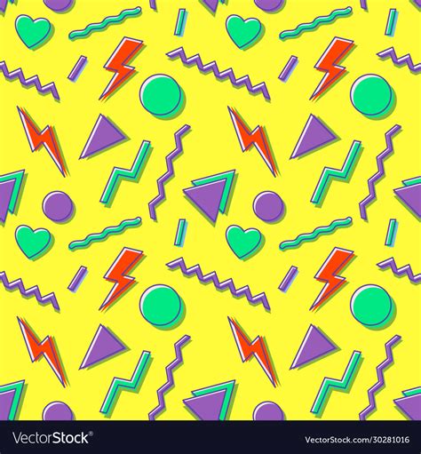 90s Seamless Pattern Royalty Free Vector Image