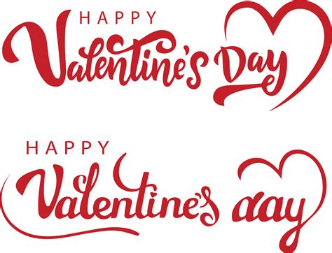 Lettering Happy Valentines Day Banner Valentines Day Greeting Card